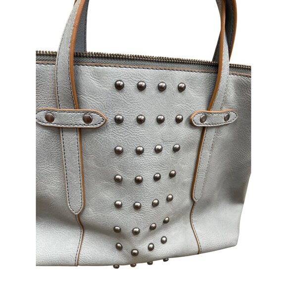 fossil womns teel Blue Studded Faux Leather Crossbody handbag SKU 8885 - Picture 2 of 15